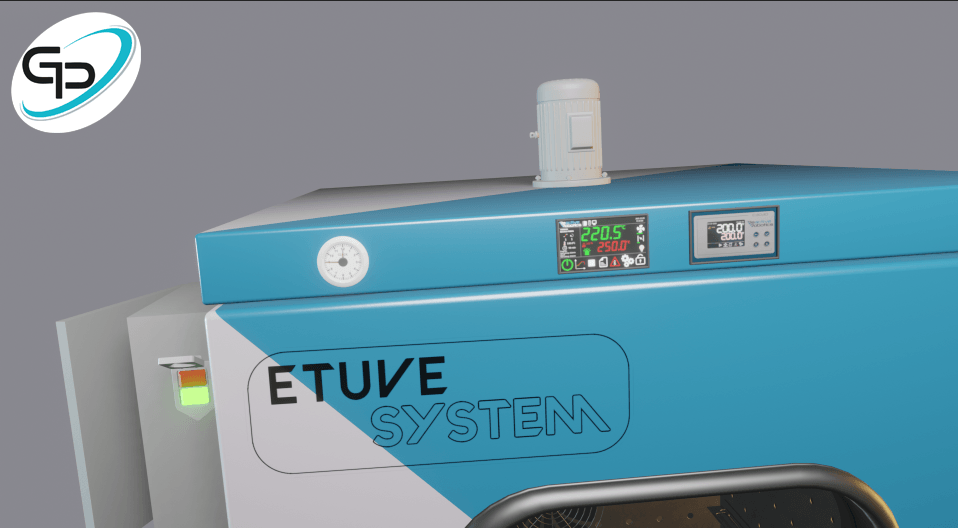 Animation 3D de la présentation d’une étuve pharmaceutique
