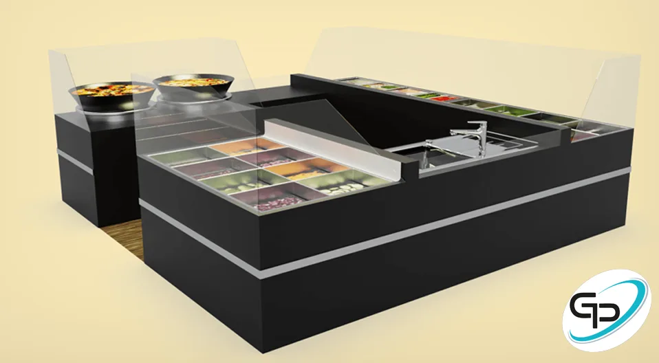 Archi Viz Configurateur 3D pour l'agencement d'un point de restauration en grande surface