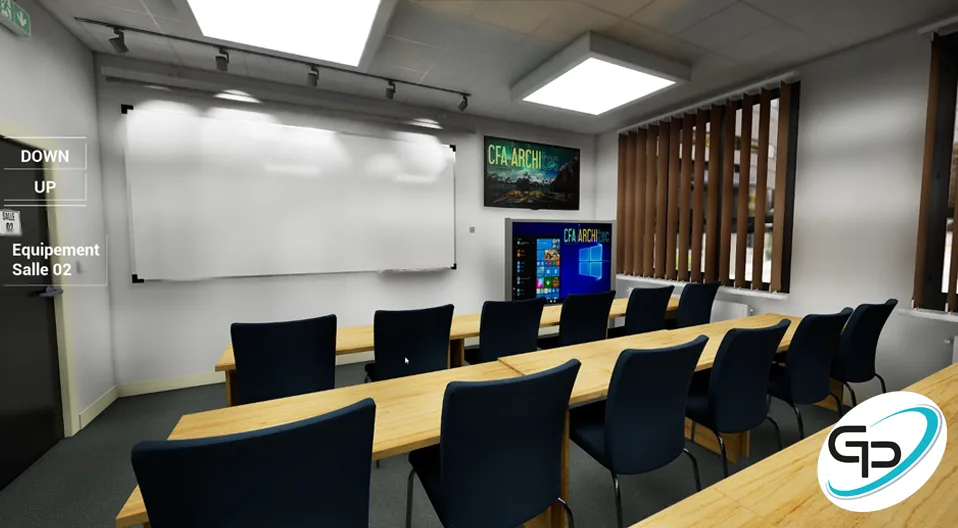 Archi Viz Configurateur 3D et visite virtuelle pour l'agencement d'une école supérieure