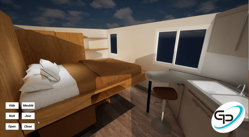 Archi Viz Configurateur 3D et visite virtuelle pour l'agencement d'un studio