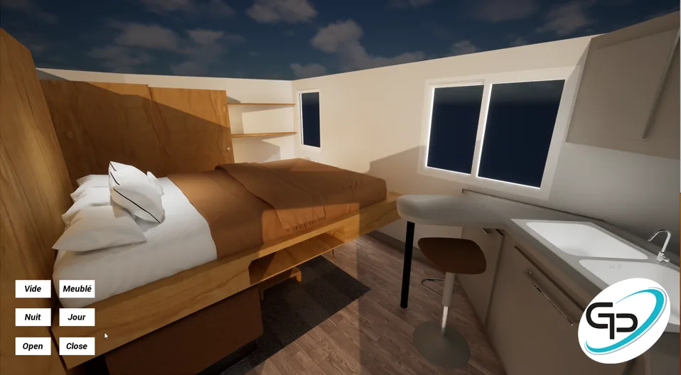 Archi Viz Configurateur 3D et visite virtuelle pour l'agencement d'un studio